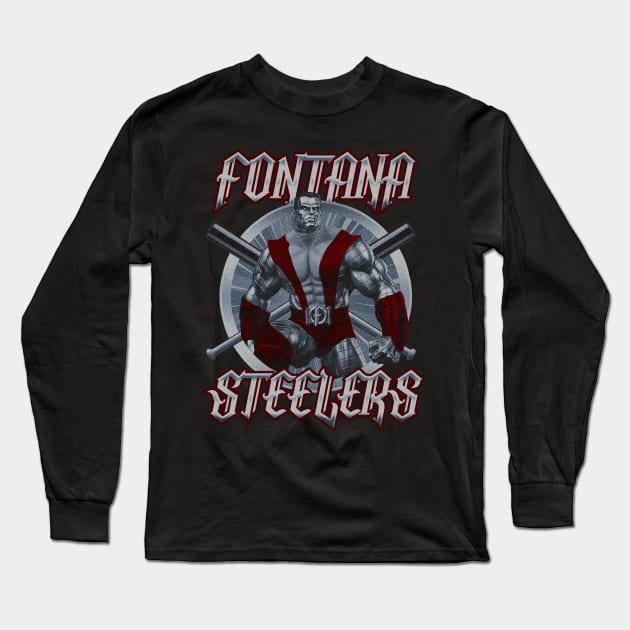 Fontana Steelers Baseball -Custom Long Sleeve T-Shirt by Secret Stash